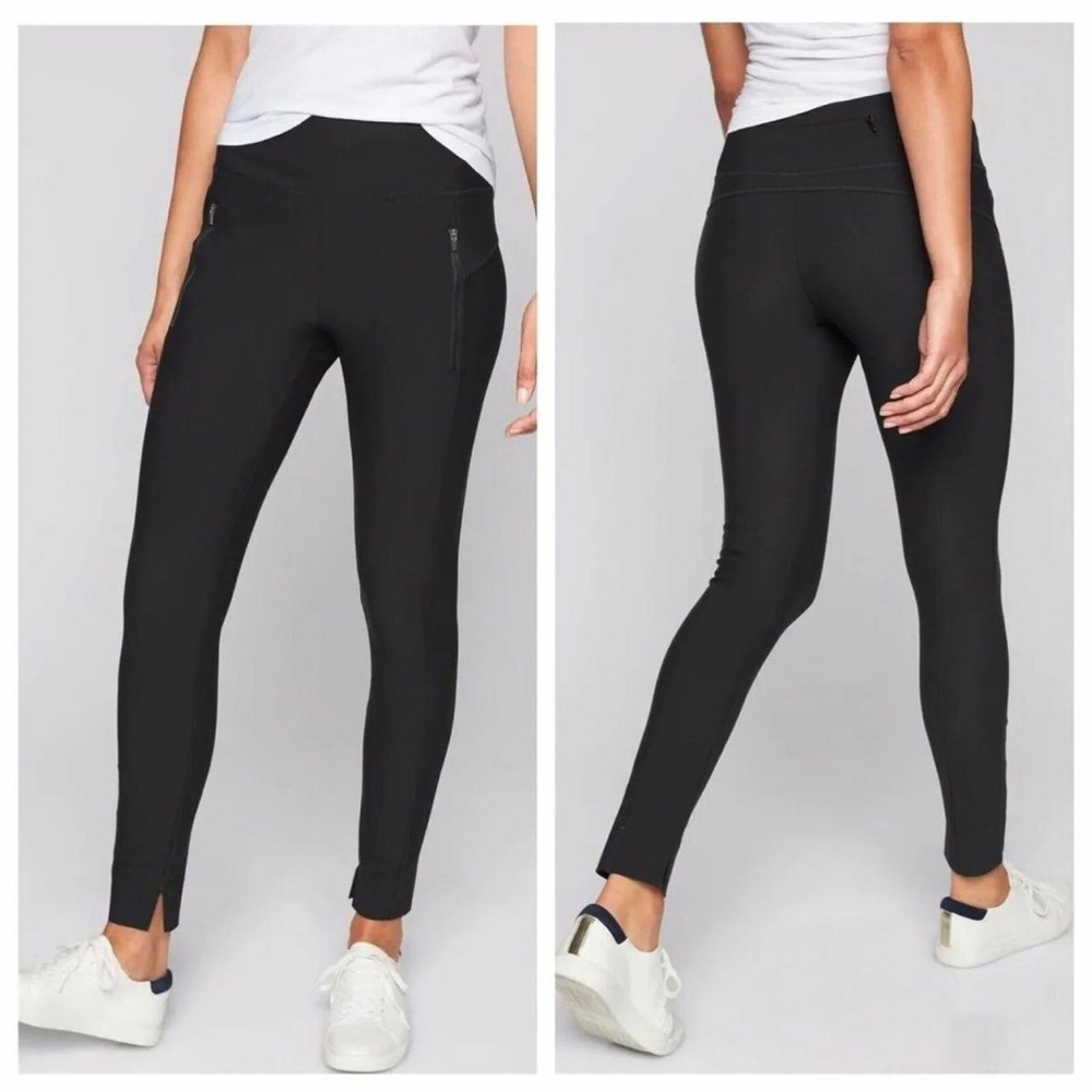 Athleta Stellar Black Nylon Crop Pants Women’s Small Activewear Athleisure